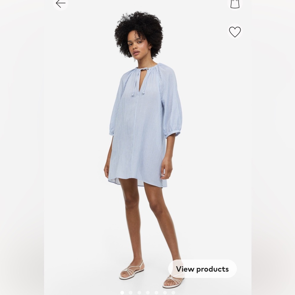 NWT H&M Balloon Sleeve Mini Dress M